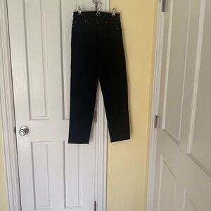 7 For All Mankind Black Ankle Crop Jeans